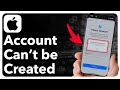 How To Fix Your Account Cannot Be Created At This Time Apple ID