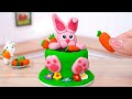 Cute Cake 🐰☘ Amazing Miniature Bunny Cake Decorating | Perfect Miniature Fondant Cake by Mini Cakes