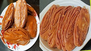 Khaja Recipe l Crispy Khaja Recipe l Kaja Sweet Recipe l