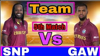 Today Match Prediction GAW vs SNP CPL T20 2021 5th Match Who Will Win