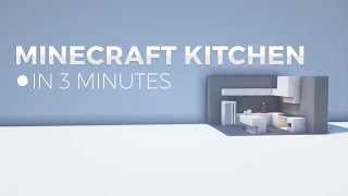3 Minute Minecraft Kitchen Build Tutorial
