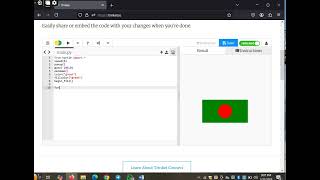 How to make a flag of Bangladesh by using python code.