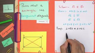 Proof of Theorem - Diagonals of a rectangle are congruent
