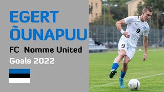 Egert Ounapuu (FC Nomme United) - goals season 2022 - 30 goals in 22 matches - highlights Esiliiga