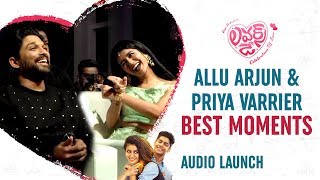 Allu Arjun & Priya Prakash Varrier Best Moments | Lovers Day Movie Audio Launch | 2019 Telugu Movie