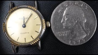 Tissot 5 jewel 01 3200 cocktail watch Swiss quartz repair battery replacement fail