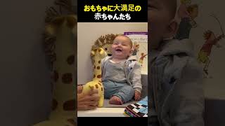 おもちゃに大満足の赤ちゃんたち