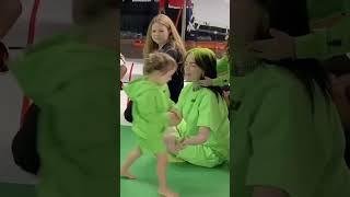 Billie Eilish playing with a little kid#shorts