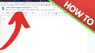 How to Add or Insert a (Blank) Page in Google Docs