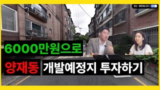 6천만원 소액투자로 서초구 양재동 개발예정지 투자하기