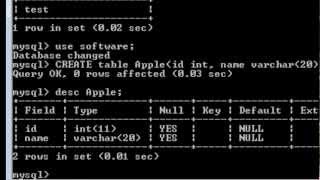 Database & Table Creation: MySQL console (commands/queries)