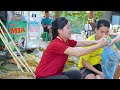 harvesting juicy red lychees goes market to sell fresh fruits and vegetables jolie daily life