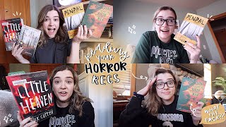 Reading YOUR HORROR RECS 👻 [spooky reading vlog]