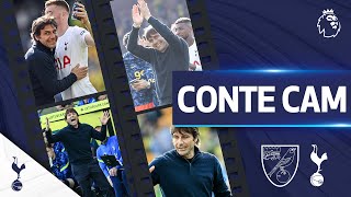 Antonio Conte's BRILLIANT reactions to UCL securing win! | CONTE CAM | Norwich 0-5 Spurs