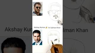 Salman Khan Vs Akshay Kumar Drawing #shorts #drawing #artisanbd Sourav joshi Arts #souravjoshiarts