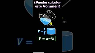 ¿Puedes calcular el volumen de agua en el cilindro? #quiz #maths #logica