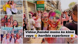 Got lost in the crowd of holi at Basantapur  || Happy Holi 2078 - holi with my Friend after years❤️