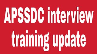 apssdc interview training