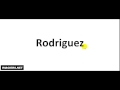 How To Pronounce French Family Name # Rodriguez