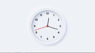 Analog Clock Neumorphism Design HTML CSS & JavaScript