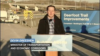 Section Of Deerfoot Improvement Project Completed