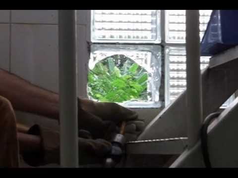 Glass Block Repair - Removing One For Replacement Glass Block Repair - Removing One For Replacement