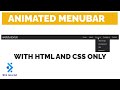 how to create animated dropdown menu with only html and css