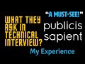Watch Before You Go For Interview | Publicis Sapient | Technical Interview Guide | Java Developer