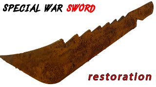 Restoration Abandoned Very Rusty Antique Special War Sword - Rust is pealing this War Sword