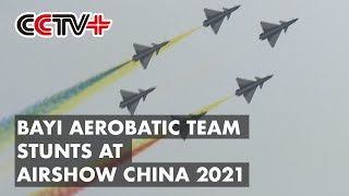 Bayi Aerobatic Team Pulls off Aerial Stunts at Airshow China 2021