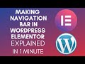 How To Make Navigation Bar In WordPress Elementor (2025)