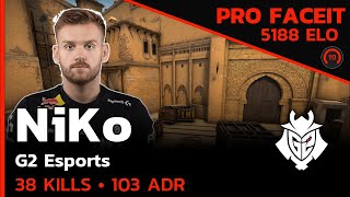 NiKo G2 38 KILLS ON FACEIT🔥 w/maden (MIRAGE) FACEIT LVL 10 / CSGO POV / Jul 17, 2023