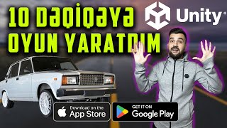 10 Dəqiqəyə OYUN yaratdım ! Unity 3D , maşın aşdı