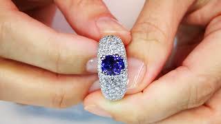 Unheated Ceylon Lavender Sapphire Ring  2.56 carats by Kat Florence