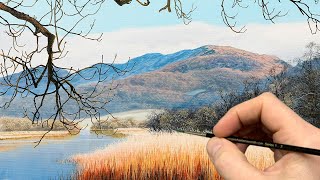 Painting a Winter Lake | Timelapse