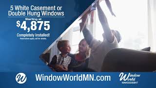 5 White Casement or Double Hung Windows Installed for $4,875 | Window World Twin Cities