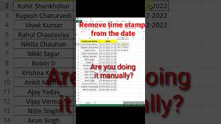 Remove time stamp from date in MS-Excel.... #advanceexcel #cells -Krishan Pal @AddExcel