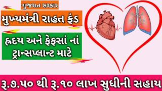 હૃદય અને ફેફસાંનાં ટ્રાન્સપ્લાન્ટ માટે રૂ.૭.૫૦ થી રૂ.૧૦ લાખની સહાય