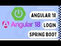 Angular 18 Login with Spring Boot 3 | Step By Step