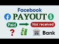 Facebook payout status paid but payment not received in bank #facebookpayout #payout