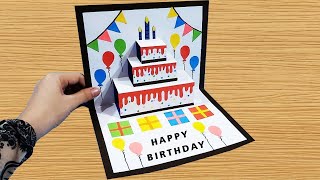 DIY Pop Up Cake Card - Easy Birthday Card - GREETING cards for Birthday