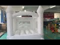 Inflatable Jumping Castle 3.7*2.7*2.6M White Bounce House For Kids Bouncy House White For C