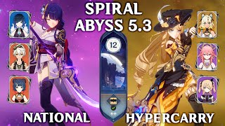 NEW Spiral Abyss 5.3. Raiden National \u0026 Navia Hypercarry. Spiral Abyss 5.3. Genshin Impact 5.3