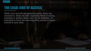 Understanding Court Records: A Beginner's Guide