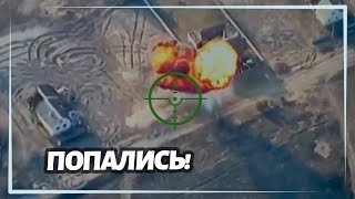 Момент уничтожения российских танков