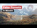 Fake Large-scale Forests in Blender