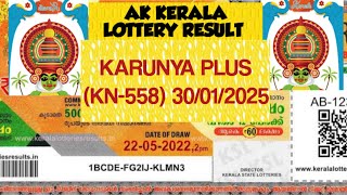 Kerala Lottery Result Today KARUNYA PLUS (KN-558) 30.01.25