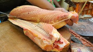 Amazing Pangasius fish cutting skills|Skinless \u0026 boneless Cutting| Begun bazar fish market Hyderabad