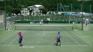 ソフトテニス　全中2016　男子　団体戦　２回戦　上宮中学ー砧南中学１　丸尾・広岡ー小宅・大川