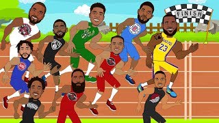 NBA SPEED RANKING! Who is the fastest NBA Player? (NBA Racing Animation)